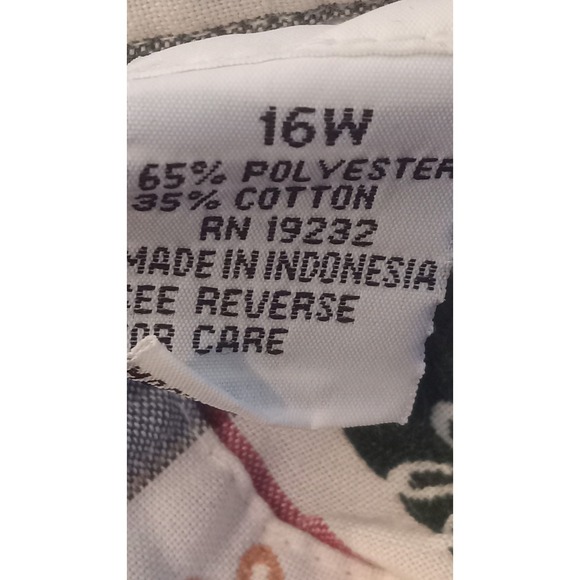 VTG Alfred Dunner Top Womens 16W Folksy Plaid Embroidered Western Button Up - Picture 4 of 4